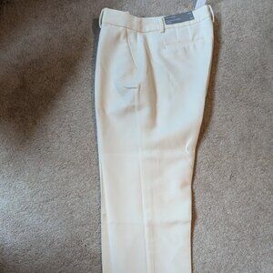 New NWT Talbots Ivory Curvy Hampshire Ankle Straight Lined Pants 8 Petite 8P $99
